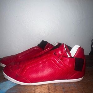 Y-3 (Yohji Yamamoto × Adidas) Kazuhiri Red Leather Men's Sneakers US 10.5
